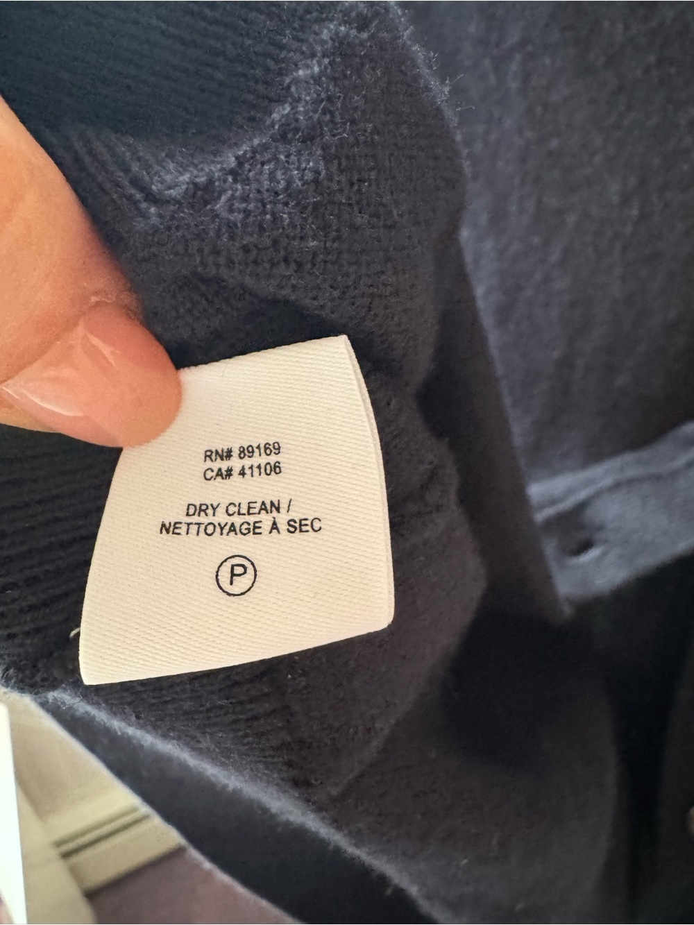Derek Lam 10 Crosby Navy Crewneck Button-Front Cotton and Cashmere Cardigan - Picture 11 of 15